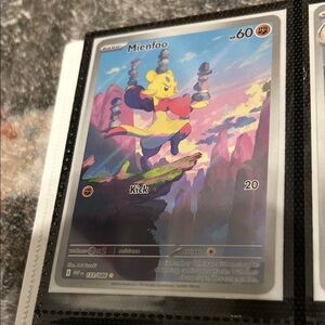 Pokemon Trading Card - Mienfoo with Pink and Yellow